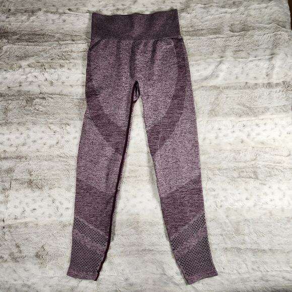Victoria's Secret PINK Purple Marled Seamless Contour Mesh Cutout Leggings - S - Picture 1 of 8